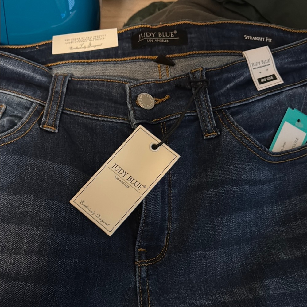 Judy Blue Straight Fit Jeans - Dark Blue